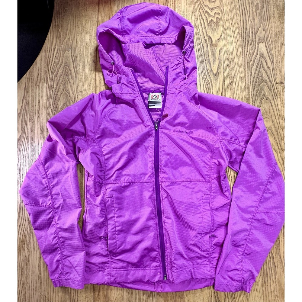 Avalanche Women's Purple Hooded Lightweight Weather Shield Jacket Small